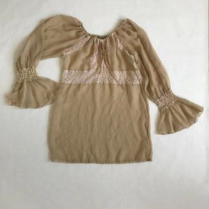 Serena Kay Paris Couture Size 1 Sheer Tunic Top